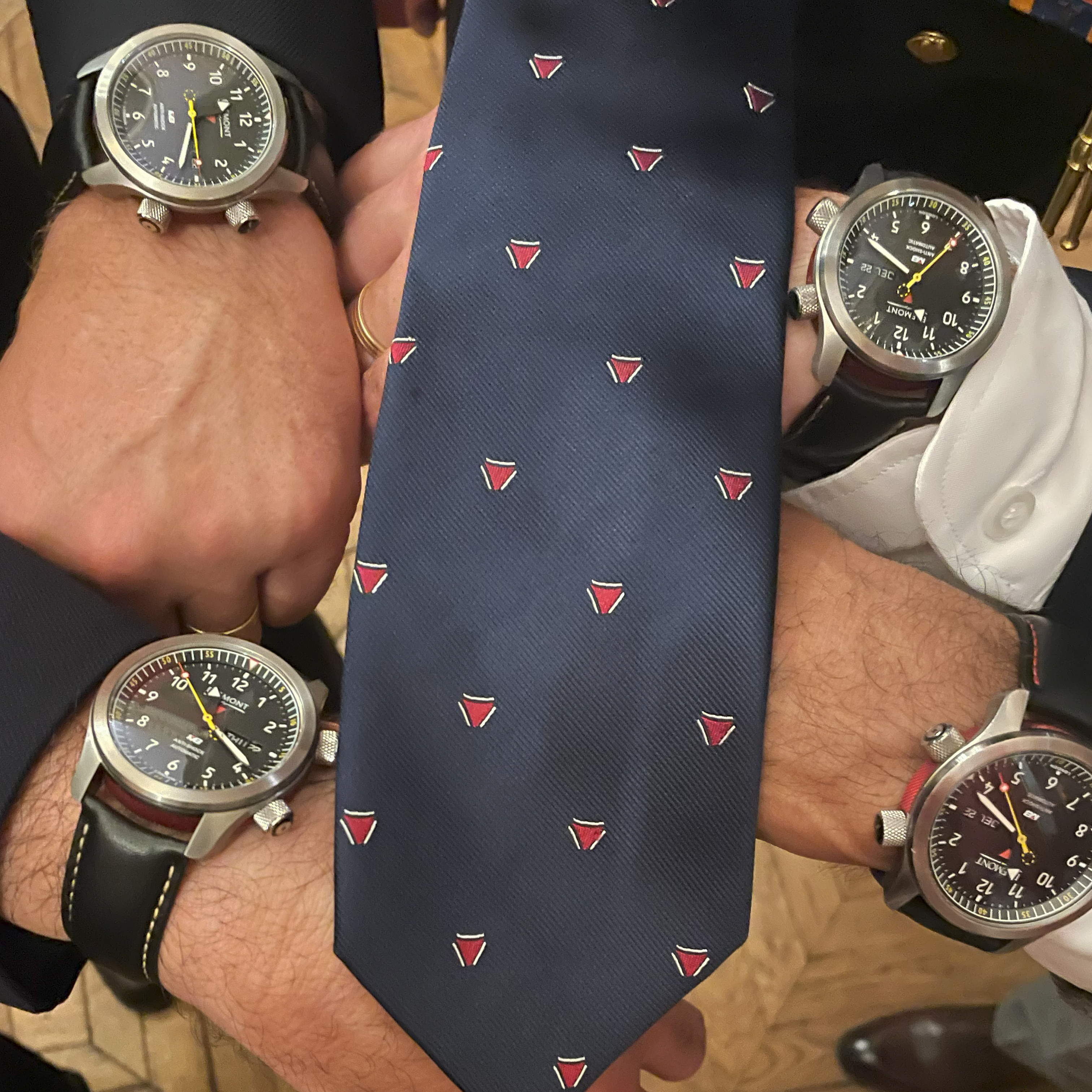 Ejectees with their MB1 watches and Tie