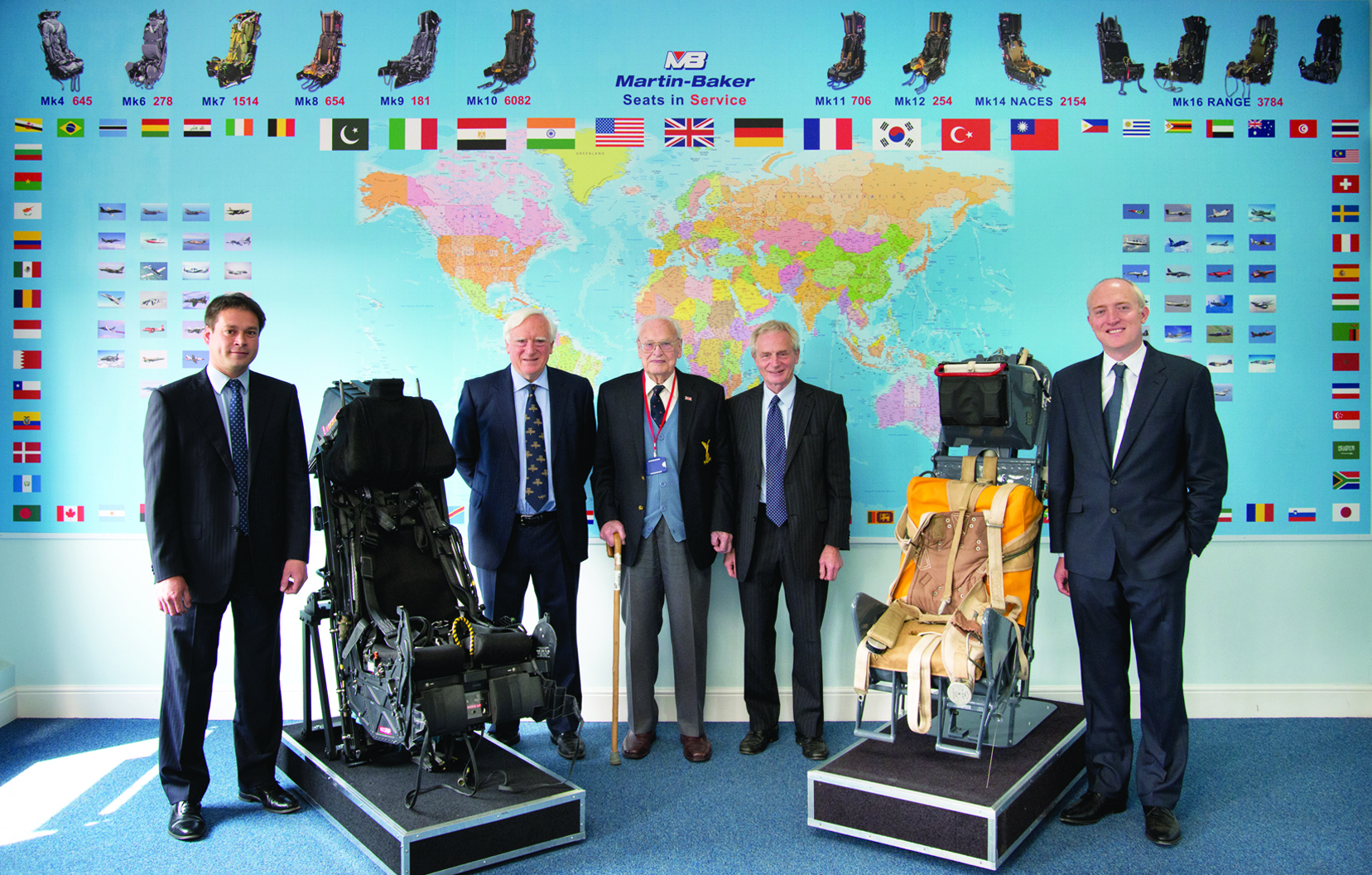 In 2013, Jo visited our Denham headquarters again and met with the Martin family. He was also reunited with his pre-Mk1 ejection seat that saved his life.